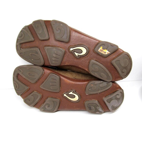 Olukai Moloa Mens Brown Leather Loafers Size US 8.5 EUR 41.5 main image 9